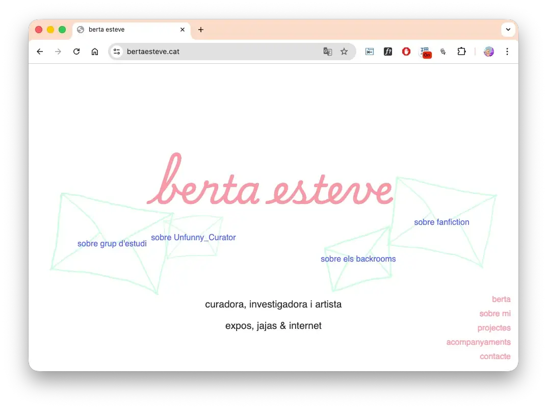 berta esteve — web diseñada por meowrhino studio, Barcelona
