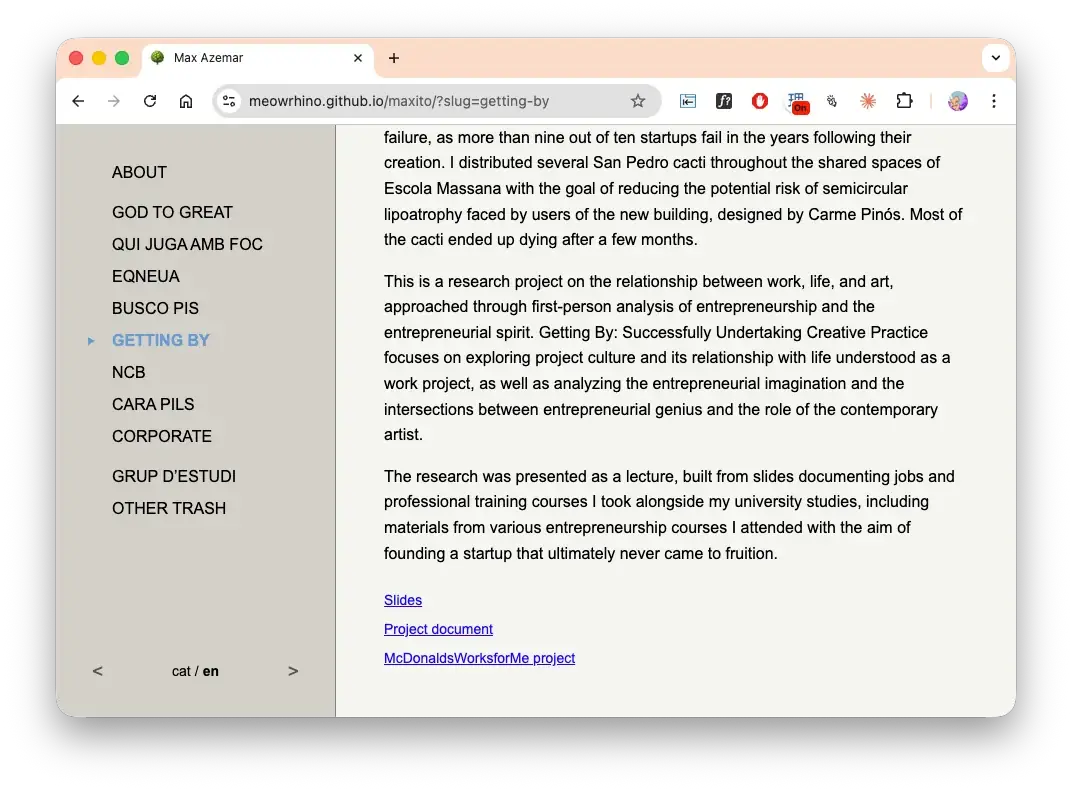 maxito — web diseñada por meowrhino studio, Barcelona