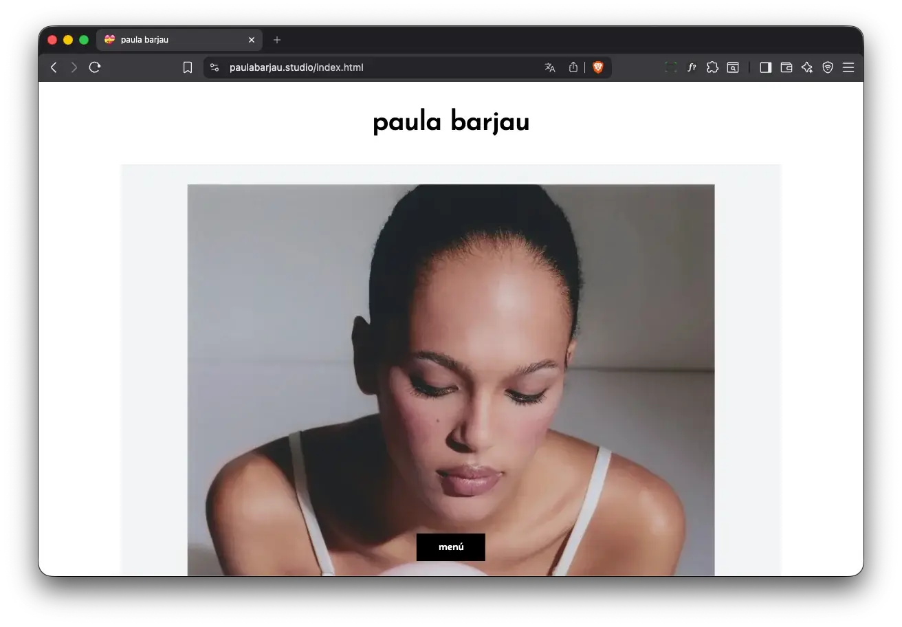 paula barjau — web diseñada por meowrhino studio, Barcelona